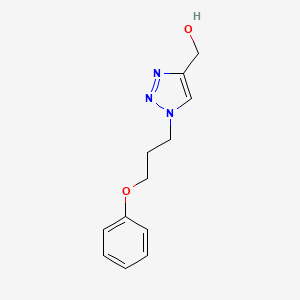 molecular formula C12H15N3O2 B1467345 (1-(3-phenoxypropyl)-1H-1,2,3-triazol-4-yl)methanol CAS No. 1267698-83-8
