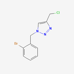 molecular formula C10H9BrClN3 B1467347 1-[(2-溴苯基)甲基]-4-(氯甲基)-1H-1,2,3-三唑 CAS No. 1250209-85-8