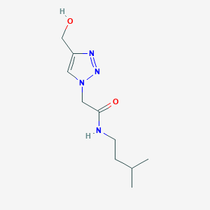 2-[4-(hydroxymethyl)-1H-1,2,3-triazol-1-yl]-N-(3-methylbutyl)acetamide