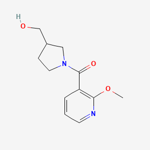 molecular formula C12H16N2O3 B1467351 [1-(2-Methoxypyridine-3-carbonyl)pyrrolidin-3-yl]methanol CAS No. 1283957-26-5