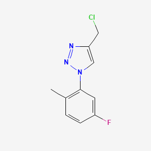 molecular formula C10H9ClFN3 B1467356 4-(chloromethyl)-1-(5-fluoro-2-methylphenyl)-1H-1,2,3-triazole CAS No. 1251271-37-0
