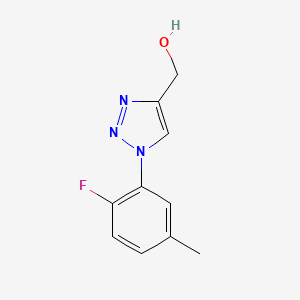 molecular formula C10H10FN3O B1467357 [1-(2-fluoro-5-methylphenyl)-1H-1,2,3-triazol-4-yl]methanol CAS No. 1251235-00-3