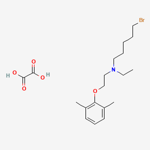 molecular formula C19H30BrNO5 B14673573 1-Pentylamine, 5-bromo-N-ethyl-N-(2-(2,6-xylyloxy)ethyl)-, oxalate CAS No. 42055-00-5