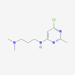 molecular formula C10H17ClN4 B1467359 N1-(6-chloro-2-methylpyrimidin-4-yl)-N3,N3-dimethylpropane-1,3-diamine CAS No. 1250640-45-9