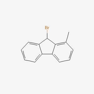 molecular formula C14H11Br B14673612 9H-Fluorene, 9-bromo-1-methyl- CAS No. 36804-48-5