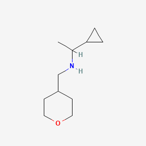 (1-Cyclopropylethyl)[(oxan-4-yl)methyl]amine