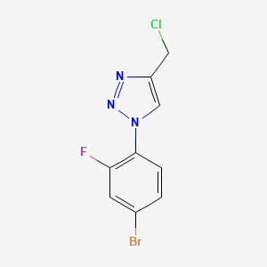 molecular formula C9H6BrClFN3 B1467364 1-(4-bromo-2-fluorophenyl)-4-(chloromethyl)-1H-1,2,3-triazole CAS No. 1248106-78-6