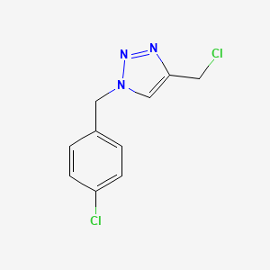 molecular formula C10H9Cl2N3 B1467365 4-(氯甲基)-1-[(4-氯苯基)甲基]-1H-1,2,3-三唑 CAS No. 1249768-20-4