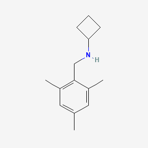 molecular formula C14H21N B1467369 N-[(2,4,6-trimethylphenyl)methyl]cyclobutanamine CAS No. 1247601-45-1