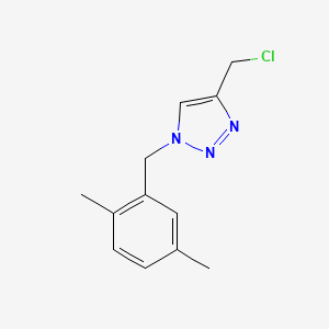 molecular formula C12H14ClN3 B1467376 4-(chloromethyl)-1-[(2,5-dimethylphenyl)methyl]-1H-1,2,3-triazole CAS No. 1248703-81-2