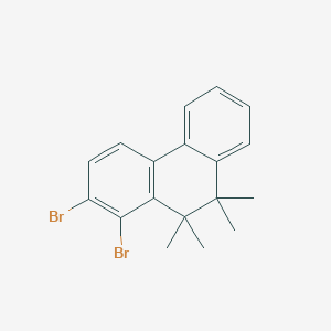 molecular formula C18H18Br2 B14673762 1,2-Dibromo-9,9,10,10-tetramethyl-9,10-dihydrophenanthrene CAS No. 42720-04-7