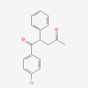 molecular formula C17H15ClO2 B14673770 1-(4-Chlorophenyl)-2-phenylpentane-1,4-dione CAS No. 40394-90-9