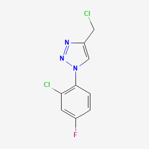 molecular formula C9H6Cl2FN3 B1467379 1-(2-chloro-4-fluorophenyl)-4-(chloromethyl)-1H-1,2,3-triazole CAS No. 1250209-43-8