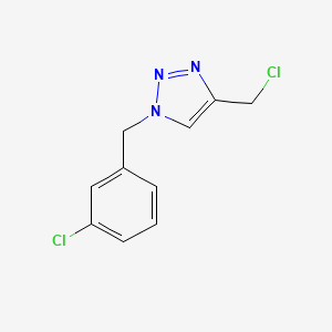 molecular formula C10H9Cl2N3 B1467381 4-(chloromethyl)-1-[(3-chlorophenyl)methyl]-1H-1,2,3-triazole CAS No. 1250041-33-8