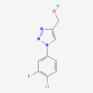 molecular formula C9H7ClFN3O B1467382 [1-(4-氯-3-氟苯基)-1H-1,2,3-三唑-4-基]甲醇 CAS No. 1250389-06-0