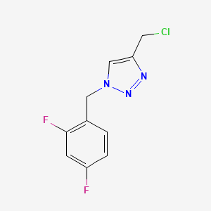molecular formula C10H8ClF2N3 B1467387 4-(chloromethyl)-1-[(2,4-difluorophenyl)methyl]-1H-1,2,3-triazole CAS No. 1249656-32-3