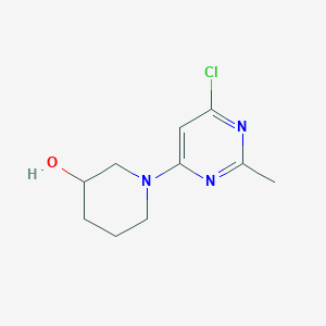 molecular formula C10H14ClN3O B1467391 1-(6-Chloro-2-methylpyrimidin-4-yl)piperidin-3-ol CAS No. 1250798-52-7