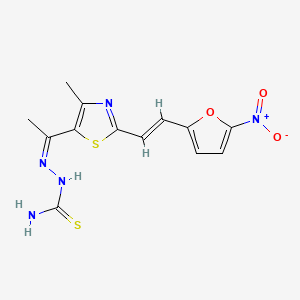 Hydrazinecarbothioamide, 2-(1-(4-methyl-2-(5-nitro-2-furanylethenyl)-5-thiazolyl)ethylidene)-