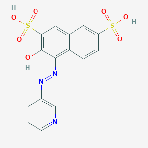 3-Oxo-4-[2-(pyridin-3-yl)hydrazinylidene]-3,4-dihydronaphthalene-2,7-disulfonic acid