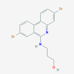 3-[(3,8-Dibromophenanthridin-6-yl)amino]propan-1-ol