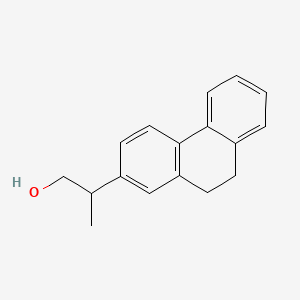 molecular formula C17H18O B14673961 2-(9,10-Dihydrophenanthren-2-yl)propan-1-ol CAS No. 40452-18-4