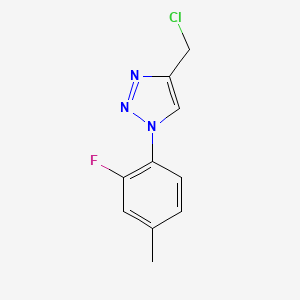 molecular formula C10H9ClFN3 B1467399 4-(chloromethyl)-1-(2-fluoro-4-methylphenyl)-1H-1,2,3-triazole CAS No. 1248143-57-8