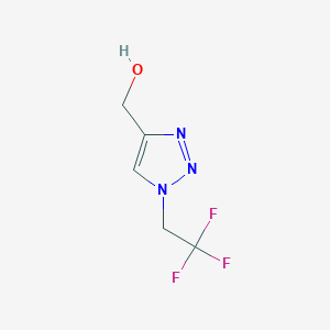 molecular formula C5H6F3N3O B1467400 [1-(2,2,2-trifluoroethyl)-1H-1,2,3-triazol-4-yl]methanol CAS No. 1247704-49-9