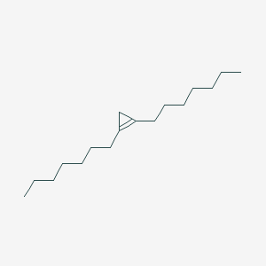 molecular formula C17H32 B14674025 1,2-Diheptylcyclopropene CAS No. 35365-53-8