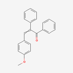 molecular formula C22H18O2 B14674028 2-Propen-1-one, 3-(4-methoxyphenyl)-1,2-diphenyl- CAS No. 39060-00-9