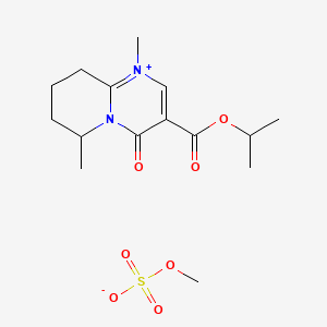 4H-Pyrido(1,2-a)pyrimidinium, 6,7,8,9-tetrahydro-3-carboxy-1,6-dimethyl-4-oxo-, methyl sulfate, isopropyl ester