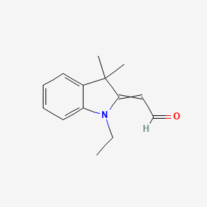 (1-Ethyl-3,3-dimethyl-1,3-dihydro-2H-indol-2-ylidene)acetaldehyde