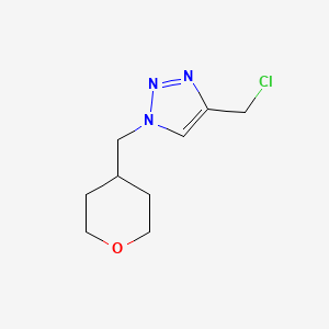 molecular formula C9H14ClN3O B1467409 4-(氯甲基)-1-[(氧杂-4-基)甲基]-1H-1,2,3-三唑 CAS No. 1250207-95-4