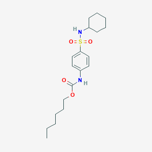 molecular formula C19H30N2O4S B14674121 Hexyl [4-(cyclohexylsulfamoyl)phenyl]carbamate CAS No. 35819-71-7