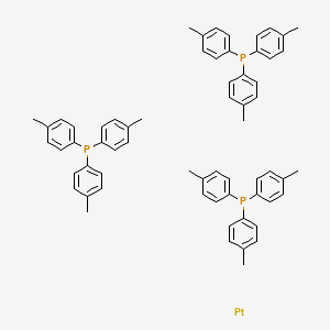 molecular formula C63H63P3Pt B14674123 Platinum;tris(4-methylphenyl)phosphane CAS No. 33937-28-9