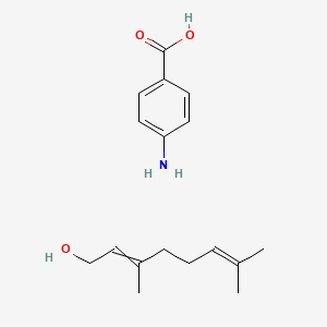 4-Aminobenzoic acid;3,7-dimethylocta-2,6-dien-1-ol