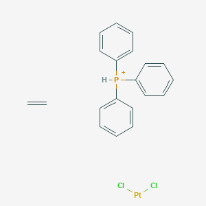 molecular formula C20H20Cl2PPt+ B14674157 Dichloroplatinum;ethene;triphenylphosphanium CAS No. 38095-87-3