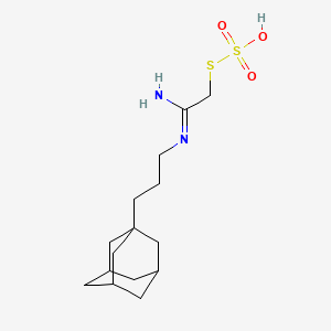 Methanethiol, (N-1-adamantylpropyl)amidino-, hydrogen sulfate (ester)