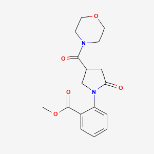 molecular formula C17H20N2O5 B14674193 Methyl o-(4-morpholinocarbonyl-2-oxo-1-pyrrolidinyl)benzoate CAS No. 39630-20-1