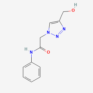 2-[4-(hydroxymethyl)-1H-1,2,3-triazol-1-yl]-N-phenylacetamide