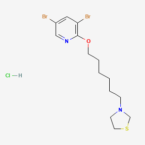 Thiazolidine, 3-(6-(3,5-dibromo-2-pyridyloxy)hexyl)-, hydrochloride