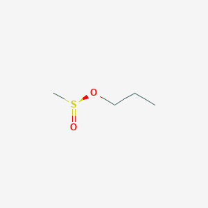 molecular formula C4H10O2S B14674250 Methanesulfinic acid, propyl ester, (R)- CAS No. 37179-84-3