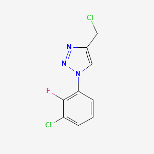 molecular formula C9H6Cl2FN3 B1467426 1-(3-chloro-2-fluorophenyl)-4-(chloromethyl)-1H-1,2,3-triazole CAS No. 1251105-86-8