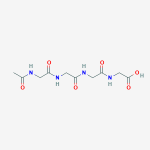 molecular formula C10H16N4O6 B14674263 N-Acetylglycylglycylglycylglycine CAS No. 34392-60-4