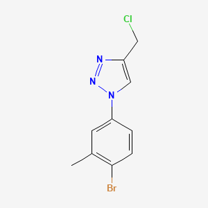 molecular formula C10H9BrClN3 B1467427 1-(4-溴-3-甲基苯基)-4-(氯甲基)-1H-1,2,3-三唑 CAS No. 1249280-24-7