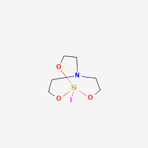 molecular formula C6H12INO3Si B14674277 1-Iodo-2,8,9-trioxa-5-aza-1-silabicyclo[3.3.3]undecane CAS No. 33446-83-2