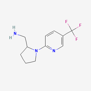 molecular formula C11H14F3N3 B1467428 (1-(5-(Trifluoromethyl)pyridin-2-yl)pyrrolidin-2-yl)methanamine CAS No. 1285496-63-0