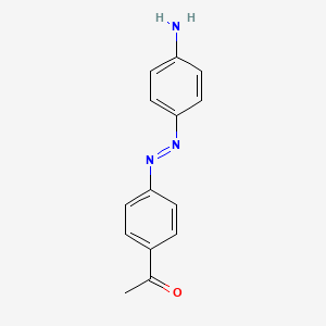 molecular formula C14H13N3O B14674550 1-{4-[(4-Aminophenyl)diazenyl]phenyl}ethanone CAS No. 1314664-38-4