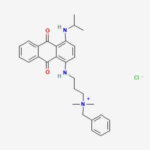 Benzenemethanaminium, N-(3-((9,10-dihydro-4-((1-methylethyl)amino)-9,10-dioxo-1-anthracenyl)amino)propyl)-N,N-dimethyl-, chloride