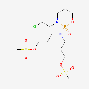 1-Propanol, 3,3'-((3-(2-chloroethyl)tetrahydro-2H-1,3,2-oxazaphosphorin-2-yl)imino)bis-, dimethanesulfonate (ester), P-oxide