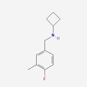 molecular formula C12H16FN B1467482 N-[(4-fluoro-3-methylphenyl)methyl]cyclobutanamine CAS No. 1249804-27-0
